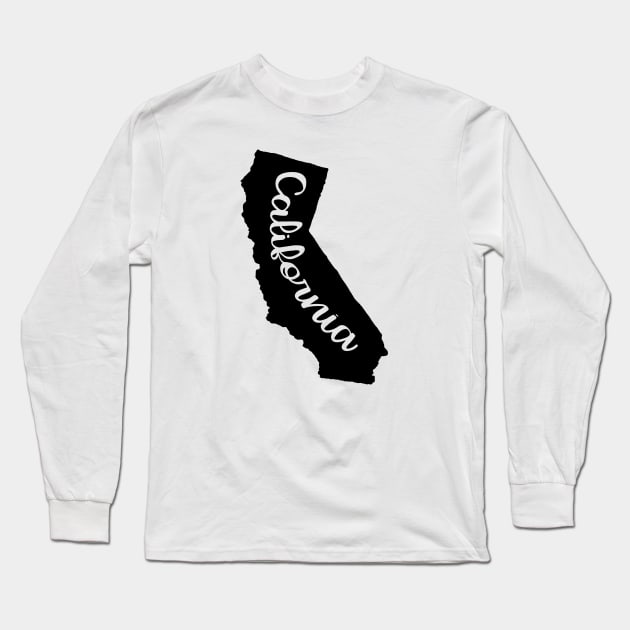 California State Map Long Sleeve T-Shirt by koolteas
